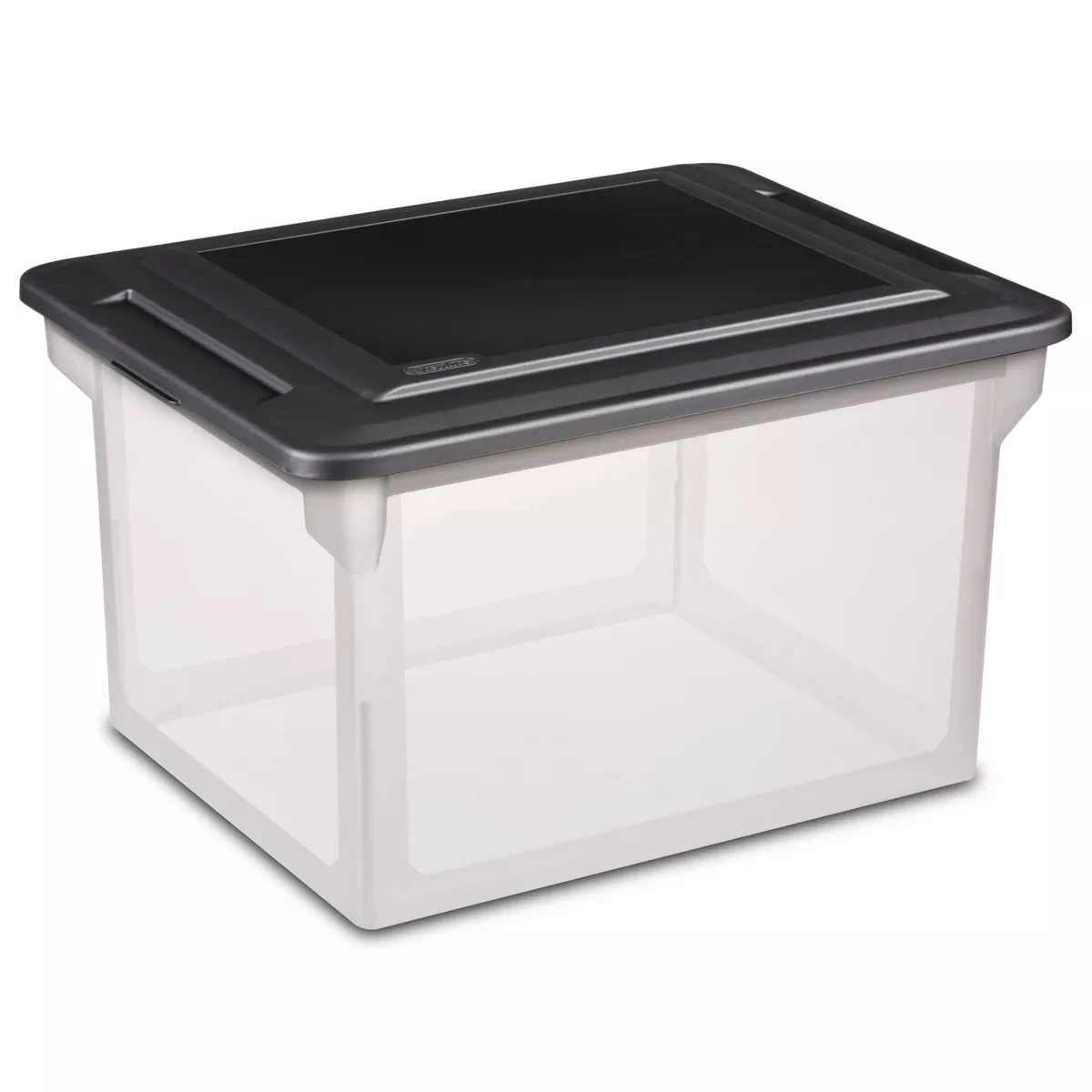 Sterilite 18.5"x14" Plastic File Box Clear/Black | Target