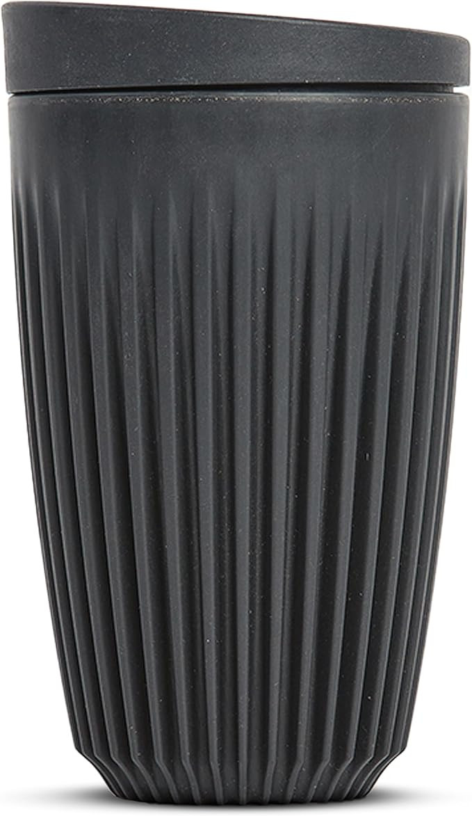 HUSKEE Coffee Cups with Lids - Reusable Coffee Cup with Unique Fins for Espresso, Cappuccino, Ame... | Amazon (US)