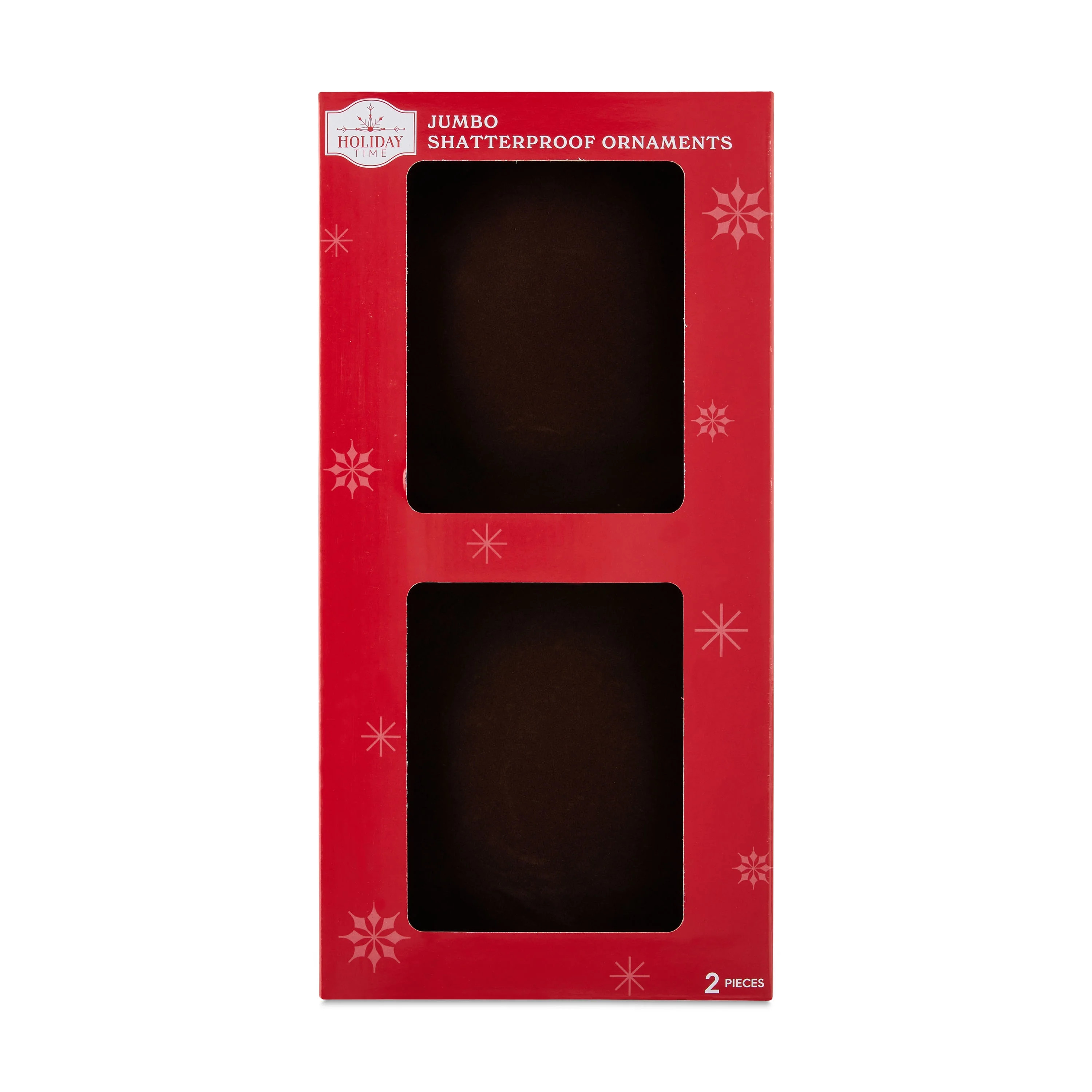 Brown Flocked Jumbo Shatterproof Christmas Ornaments, 7.79", 2 Count, by Holiday Time | Walmart (US)