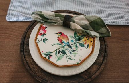 Spring bird plates table setting. The bird plate is seasonal, so check back in the spring for the link  

#LTKhome #LTKSeasonal #LTKstyletip