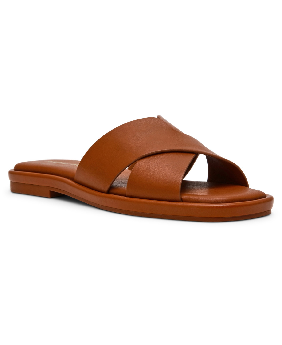 Anne Klein Women's Khloe Slip On Sandals - Cognac | Macy's