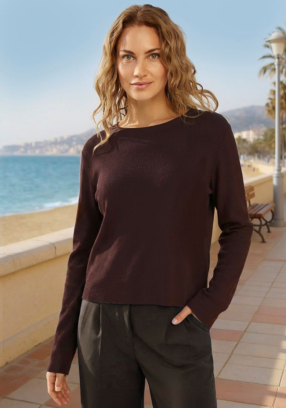 fine knit basic sweater | Lascana