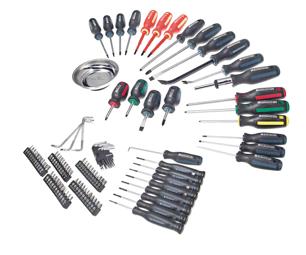 Mastercraft 100-pc Screwdriver Set with Insulated and Precision Drivers | Canadian Tire