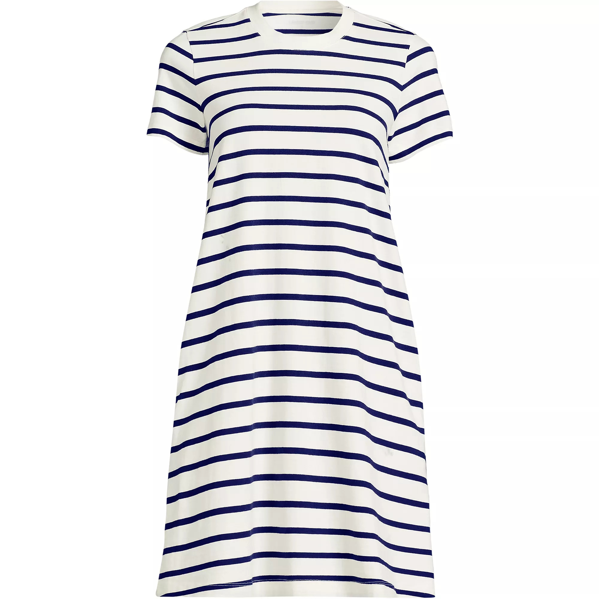 Women's Cotton Jersey Crew Neck T Shirt Dress | Lands' End (US)