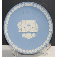 Wedgwood Blue Jasperware Christmas 8"" Plate, 1981 Marble Arch, Great Display Item Vintage Production | Etsy (US)