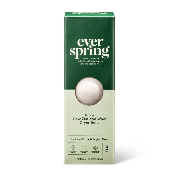 100% New Zealand Wool Dryer Balls - 3ct - Everspring™ | Target