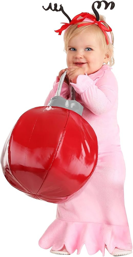 Dr. Seuss Cindy Lou Who Costume for Infant Girls, Girl's Pink Christmas Dress for Character Cospl... | Amazon (US)
