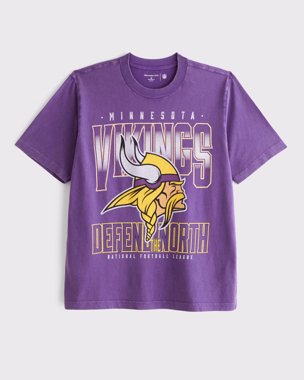 Men's Minnesota Vikings Vintage-Inspired Graphic Tee | Men's Tops | Abercrombie.com | Abercrombie & Fitch (US)