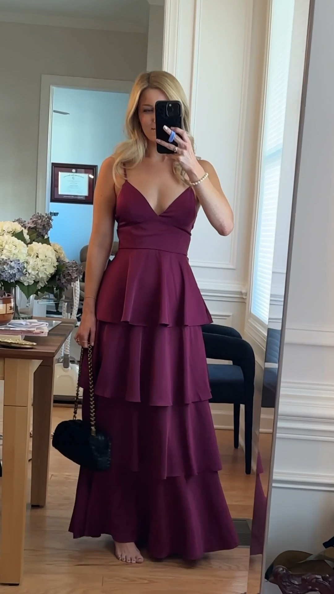 Bump friendly dresses I wore for some formal and semi formal events towards the end of 2025 

Gold pleated gown - size 0 
Polka dot dress - small 
Black dress with gold hardware - xsmall 
Purple ruffle gown - xsmall 
 


#LTKBump #LTKWedding