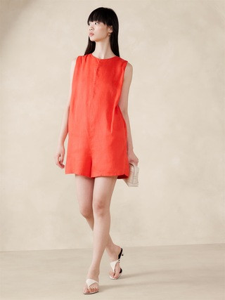 Pinnacles Linen Romper | Banana Republic (US)