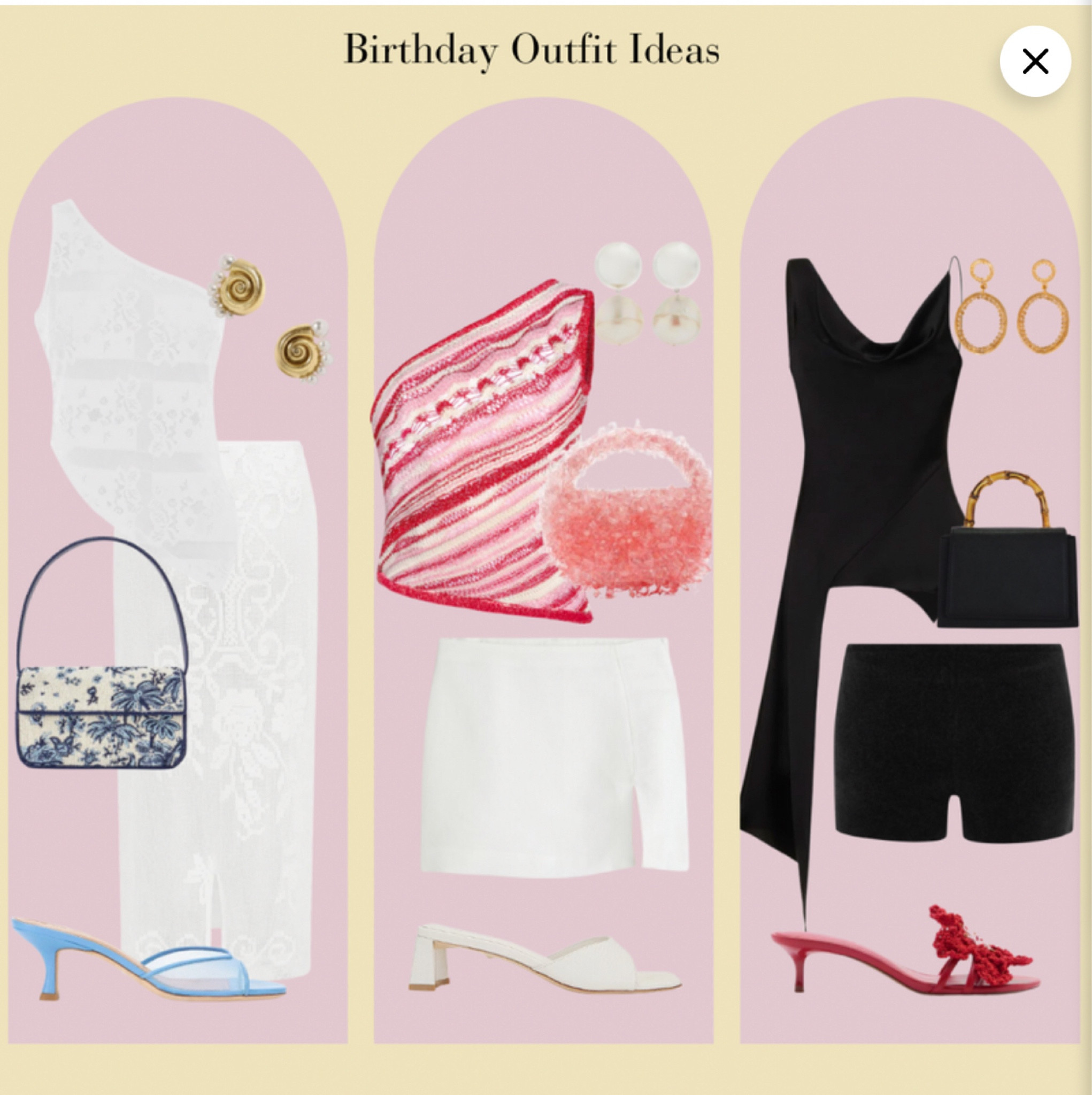 Birthday outfit ideas 

#LTKStyleTip #LTKShoeCrush #LTKParties
