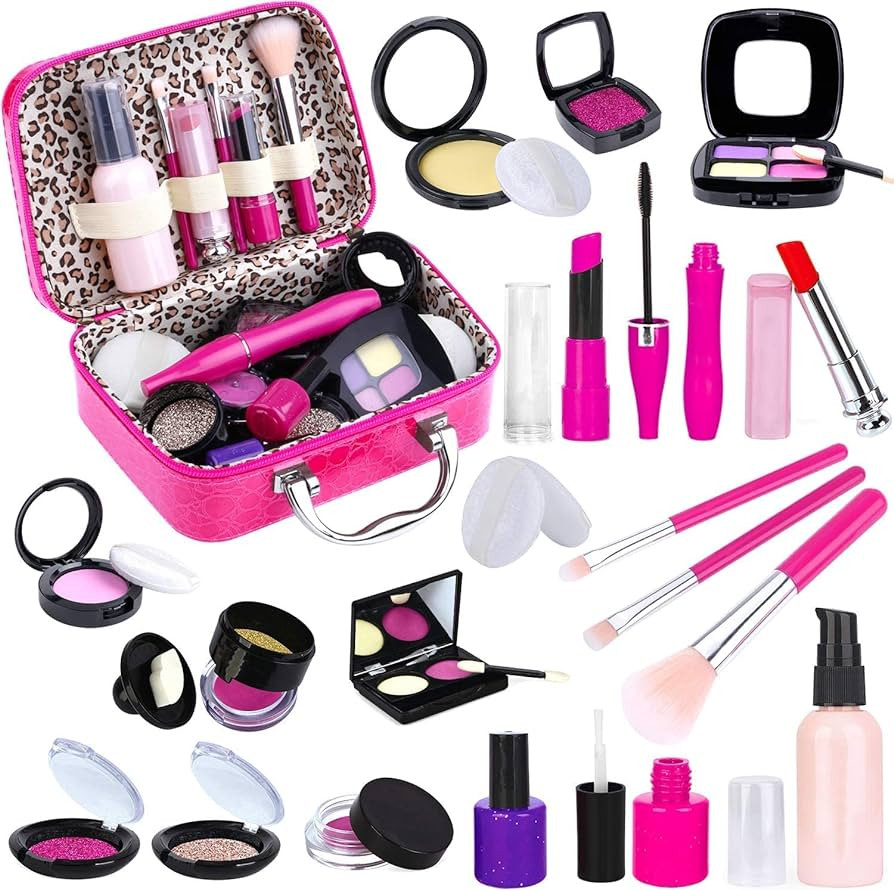 Tepsmigo Pretend Makeup Kit for Girls, Kids Pretend Play Makeup Set - with Cosmetic Bag for Birth... | Amazon (US)