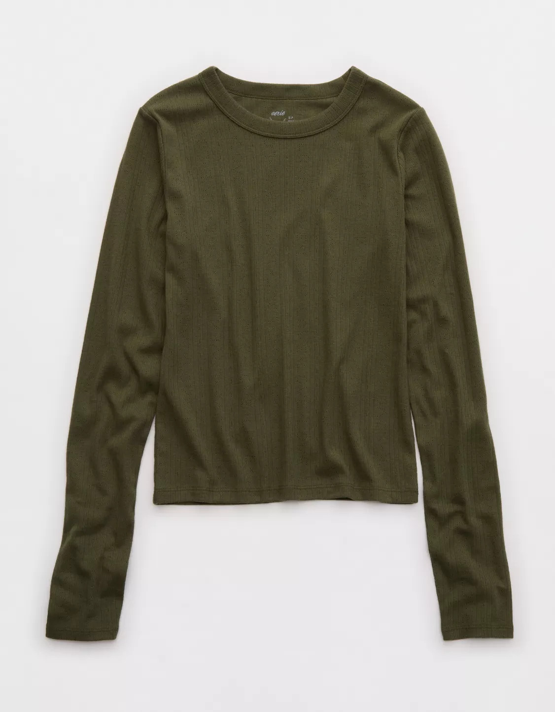 Aerie Pointelle Long Sleeve Top | Aerie