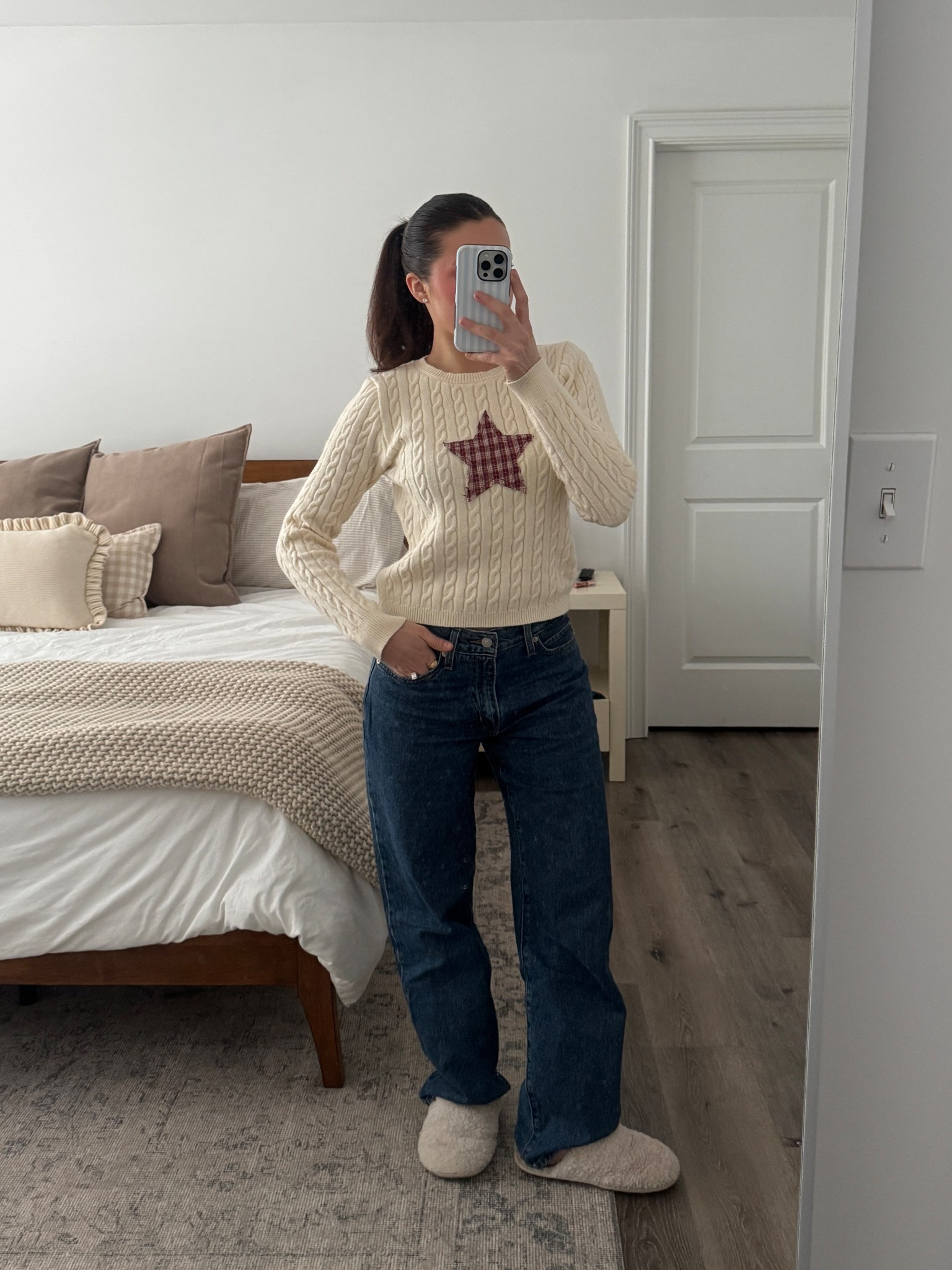 Been wearing these jeans on repeat! Sizes up a baggier vibe! 

Top is sooo soft! Wearing a medium use AMBER15❤️

Winter outfits, outfit inspo, casual style 

#LTKFindsUnder100 #LTKootd