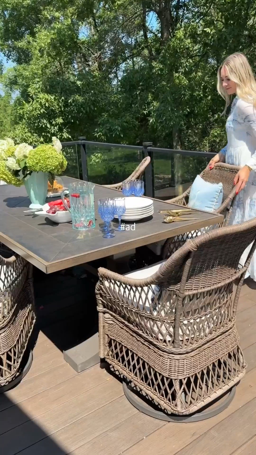 #ad #LowesPartner How to create the perfect extension to a home? The Maitland Patio set by allen & roth. When you enter the patio you are welcomed with ample, cozy seating and a beautiful backdrop to entertain in.

With their 3-year limited warranty, the rust-resistant steel frame and weather-resistant cushions you have the piece of mind that your furniture will last and be relatively low maintenance. The cushions are UV-resistant and made from a high-end cushion-dry fabric. I chose to use the Swivel Rocker Motion chairs around the entire table to allow the ease of conversation as you rotate back and forth with the comfort of a subtle rocking motion. 

Click the link to explore what this and the other patio sets can offer your patio, from lighting to decor they have everything you need to create the most tranquil outdoor space for your home and family. 
@Loweshomeimprovement


#LTKParties #LTKHome #LTKSaleAlert