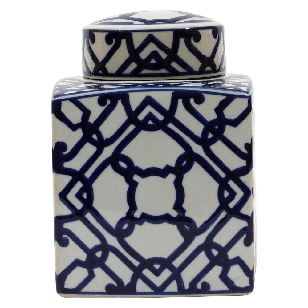 Decorative Ceramic Ginger Jar (8.5"") - Blue/White - 3R Studios | Target
