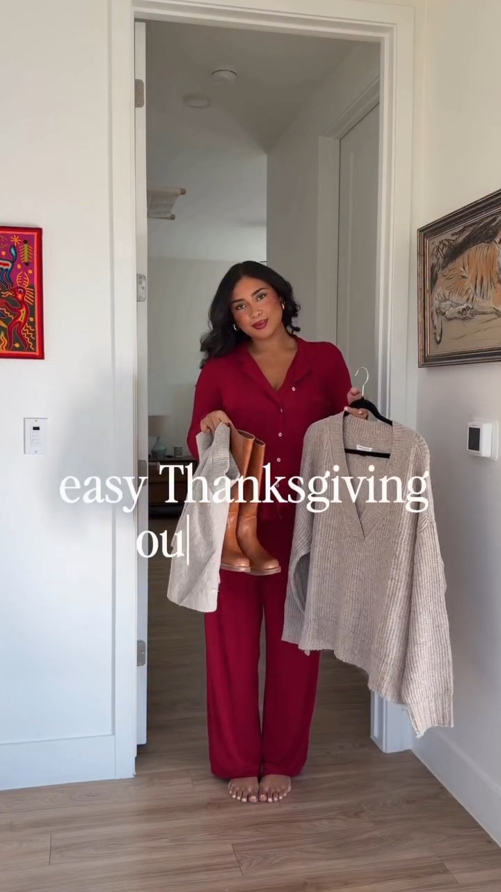 a matching set kind of moment🙂‍↕️easy Thanksgiving outfit inspo pt. 1  (I’m wearing a M in the skirt, it’s SO stretchy and has shorts & a L in the sweater!)

(comment ‘outfit’ for the links sent to your DMs) 

#LTKFindsUnder50 #LTKMidsize #LTKSeasonal