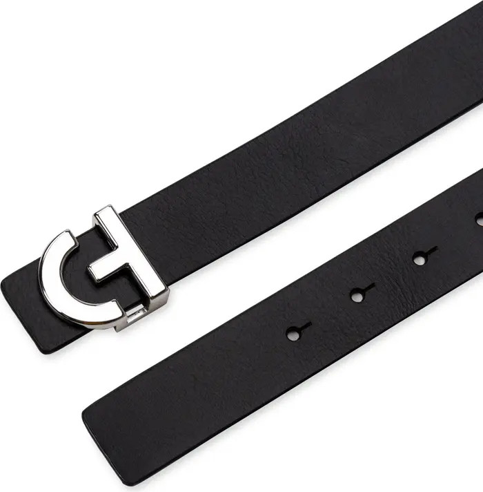 Logo Plaque Leather Belt | Nordstrom