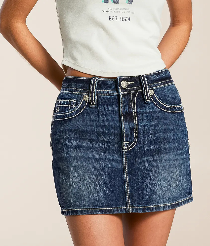 Mid-Rise Mini Denim Skirt | Buckle
