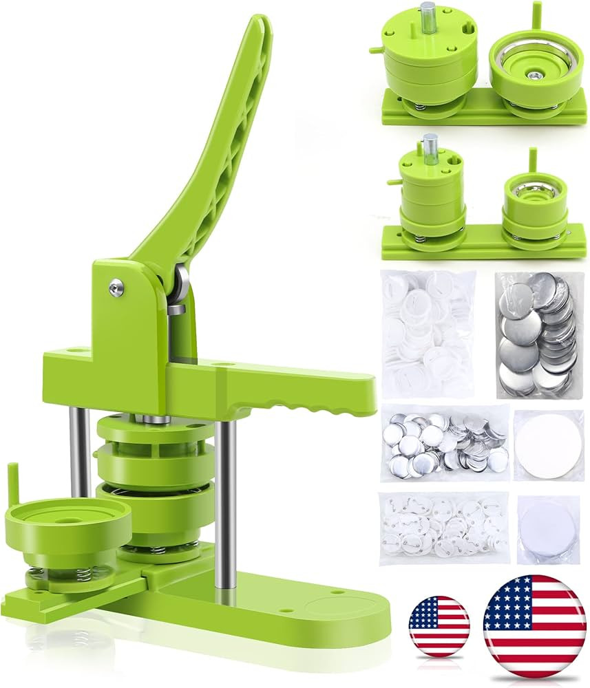 Button Maker Machine Multiple-Sizes - Pin Maker Machine 1.25 inch+2.25 inch, Interchangeable Butt... | Amazon (US)