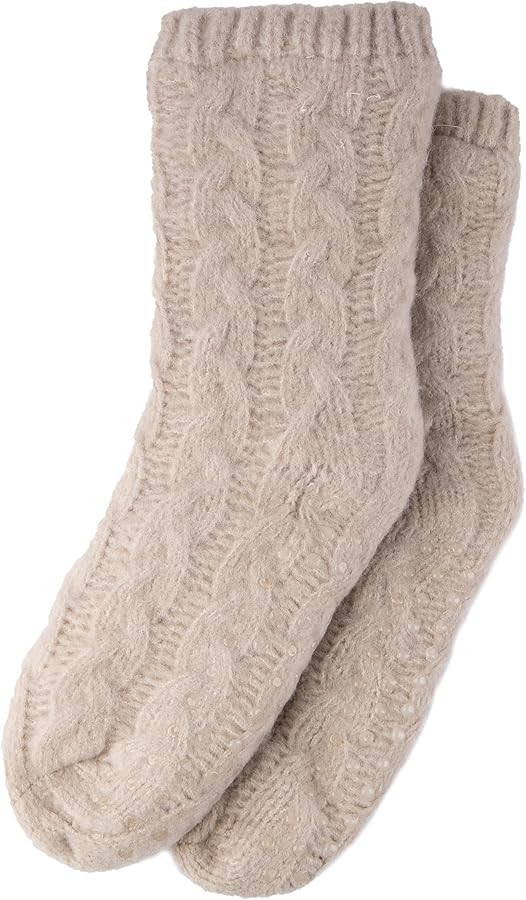 Gealaek Women Slipper Socks Winter Thick Fuzzy Warm Cozy Soft Sherpa Lined Socks Non Slip with Gr... | Amazon (US)