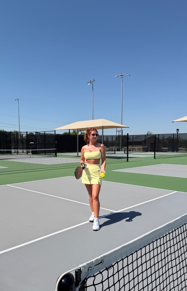 pickleball outfit of the day from @ptula00 

Wearing a size large sports bra & medium skirt

#LTKfitnessgoals #LTKootd #LTKActive