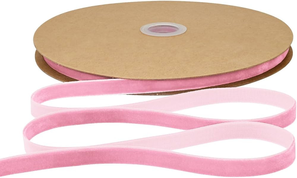 Ivory Velvet Ribbon 3/8 inch × 25 Yards for Christmas Wreath Bow DIY Sewing Projects Gift Wrappi... | Amazon (US)