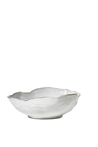 Serene Spaces Living Extra Large Free-Form Edge Glazed Ceramic Bowl- Dinnerware, Centerpiece for Vin | Amazon (US)
