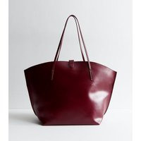 Burgundy Leather-Look Tote Bag New Look | New Look (UK)