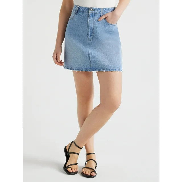 Scoop Women's Mini Jean Skirt, Sizes 0-18 | Walmart (US)