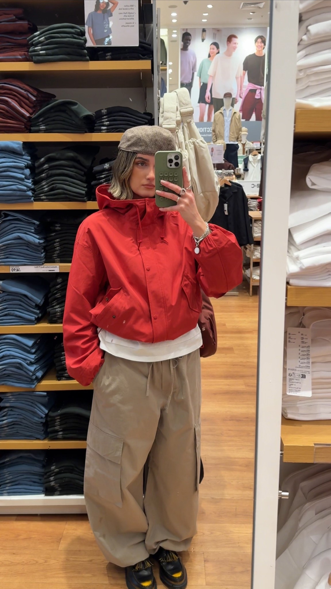 Uniqlo jacket, red jacket, parka jacket, windbreaker, cargo trousers

#LTKeurope #LTKspring #LTKuk