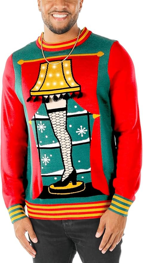 Tipsy Elves Light Up Ugly Christmas Sweaters for Men - Funny Holiday Pullover with LED Lights for... | Amazon (US)