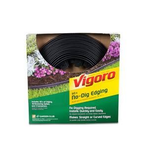 Vigoro 60 ft. No-Dig Landscape Plastic Edging Kit 3001-60HD | The Home Depot
