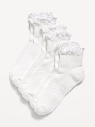 Ruffled Athletic Socks 3-Pack | Old Navy (US)