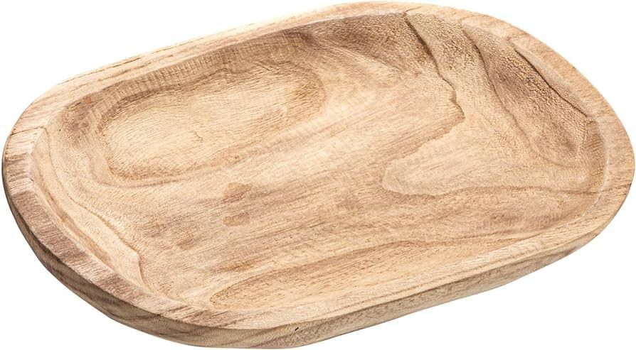 Bloomingville Hand-Carved Paulownia Wood Bowl, Natural | Amazon (US)