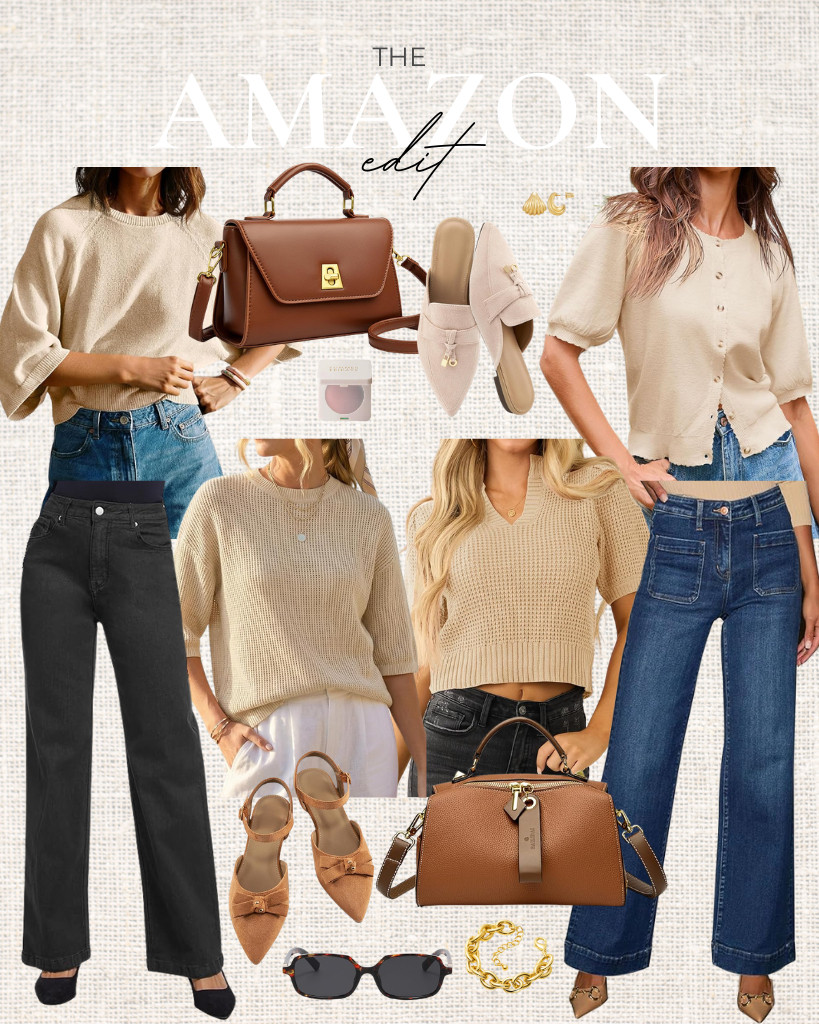 Do you want to add classy tops and accessories to your rotation? You'd better take a look at this week's Amazon Fashion Finds and see what catches your eye.

This Puff Short Sleeve Sweater paired with KUNMI’s wide-leg jeans is fire! Maybe wear it with Decould’s pointed toe loafers and a retro classic crossbody purse for a stylish everyday look. I also found a thick, large link chain bracelet that will add elegance to this look. 

 #LTKSaleAlert #LTKTravel