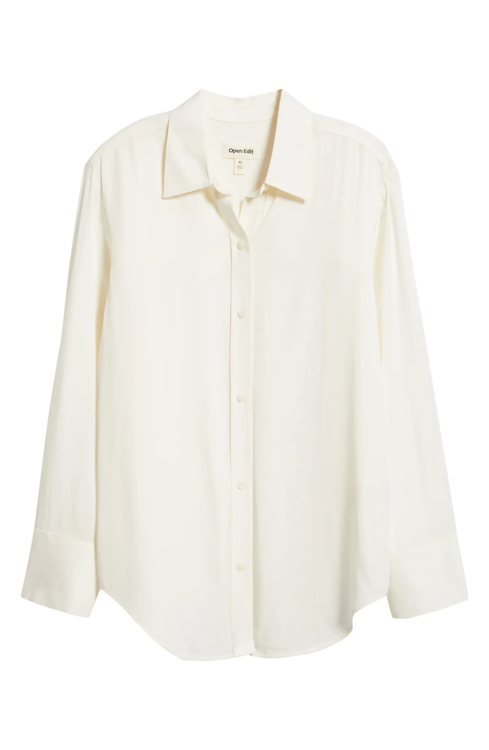 Open Edit Relaxed Fit Long Sleeve Button-Up Shirt | Nordstrom | Nordstrom