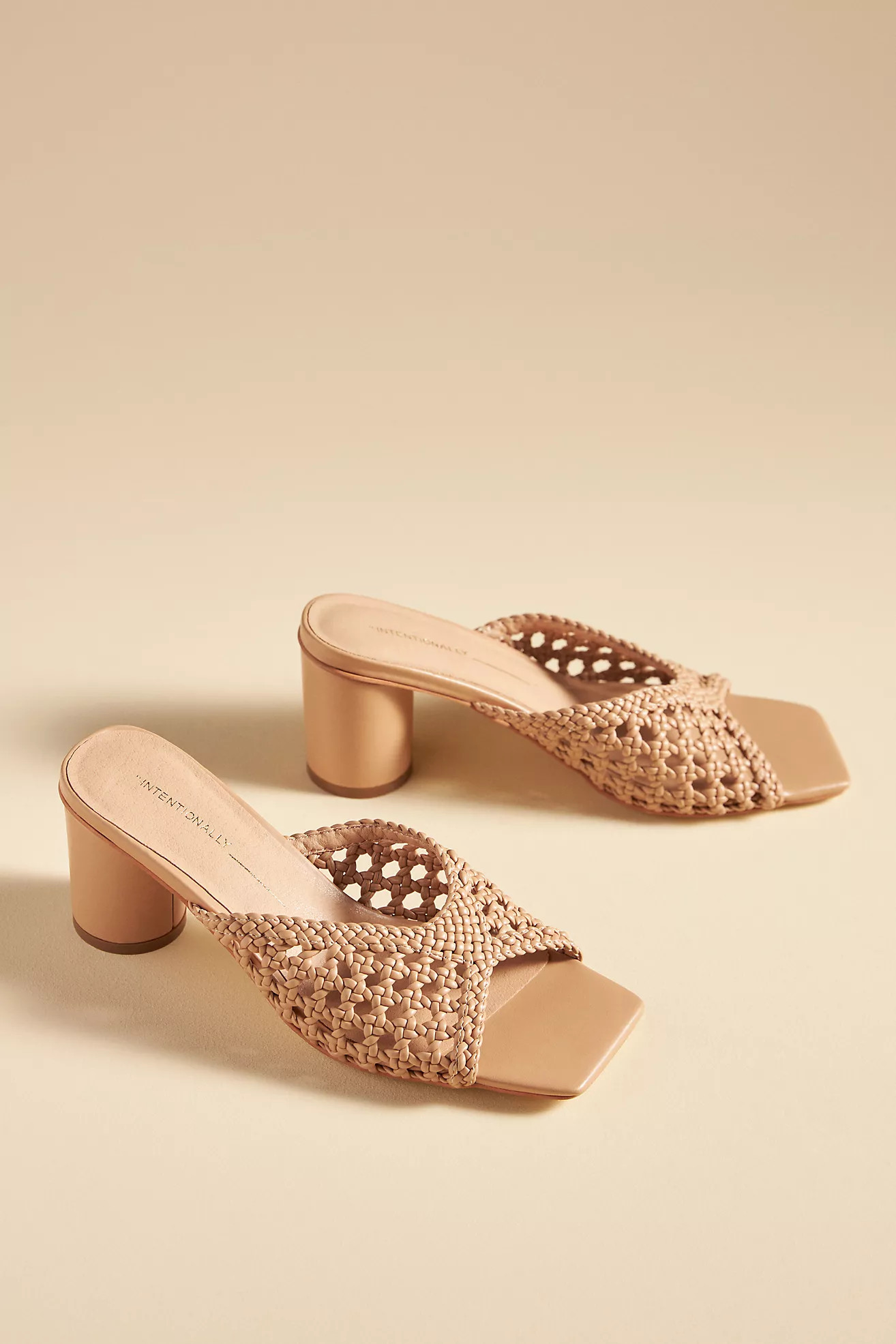 Intentionally Blank Cassandra Woven Block Heels | Anthropologie (US)