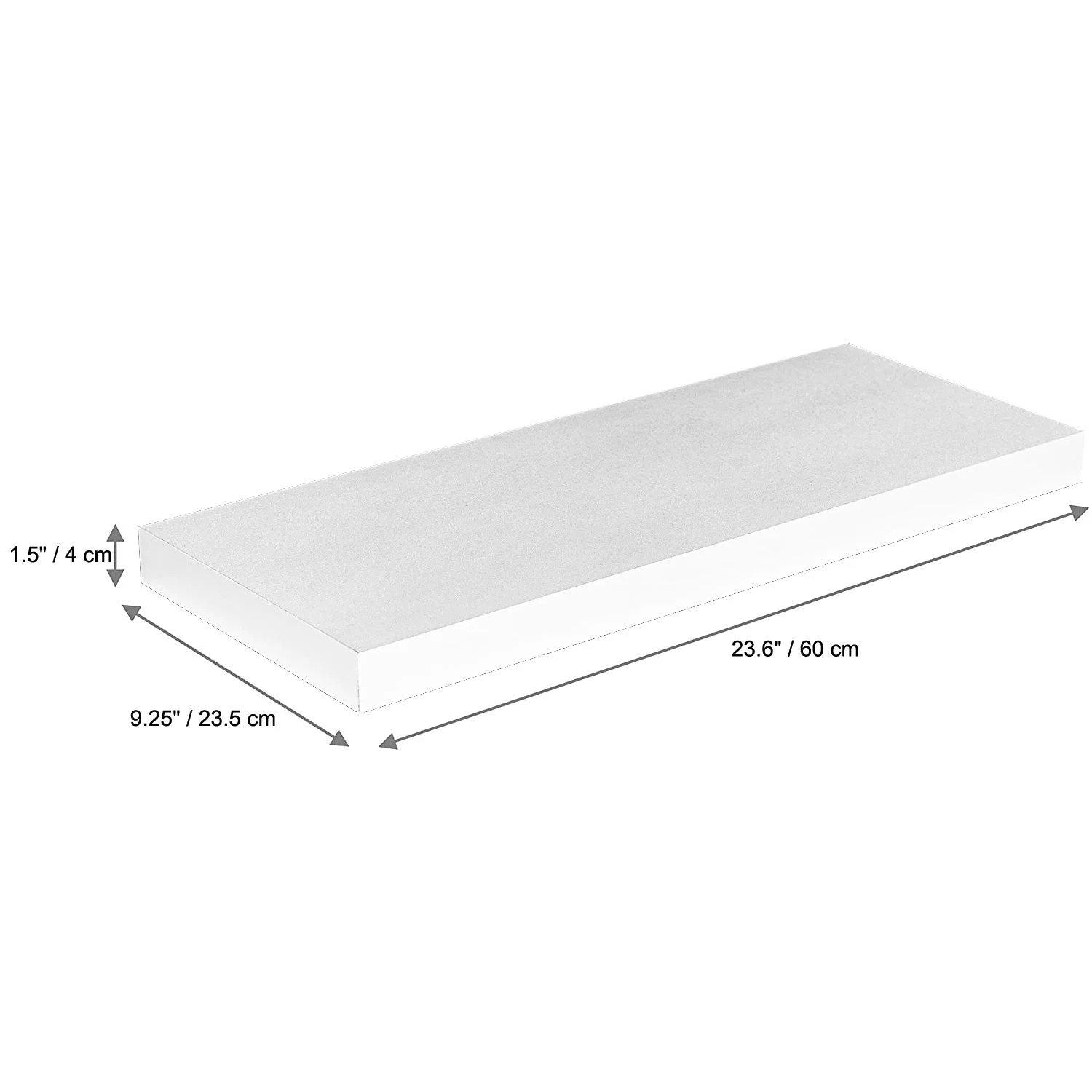 Jessar - Individual Wall Floating Shelf, 23.6" x 9.25" x 1.5", White | Walmart (CA)