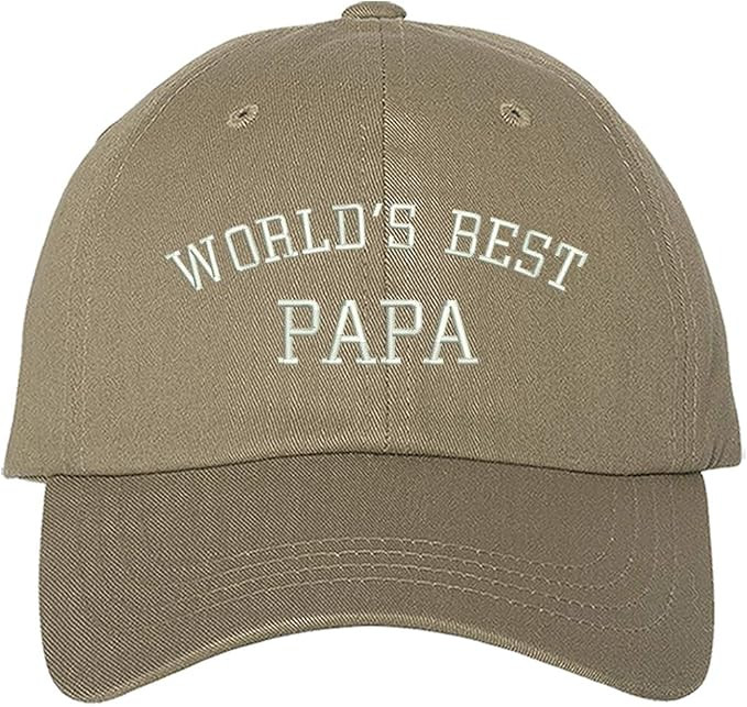 PRFCTO World's Best Papa Embroidered Baseball Hat - Hat's for Dad, Daddy Baseball Cap, Dad Hat, G... | Amazon (US)