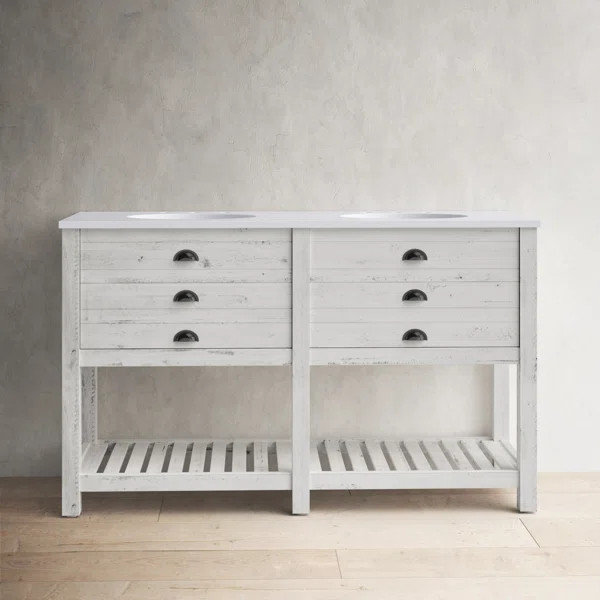 Leila 57" Double Bathroom Vanity Set | Wayfair North America