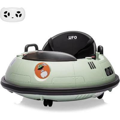 12V Ride-On Bumper Car for Toddlers, Electric Kids Car with Remote Control, Safety Belt, Music, Flashing Lights, 360° Spin, Green | Target