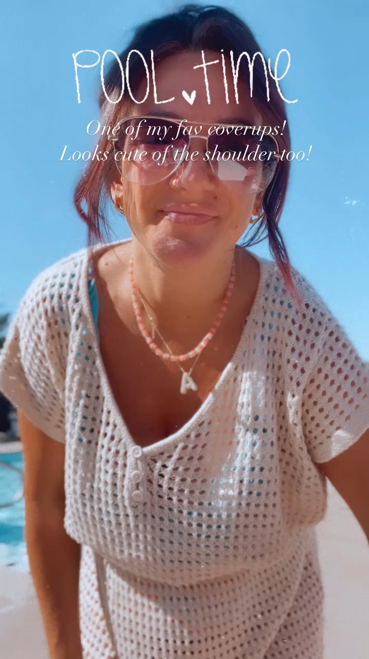 One of my fav coverups!! Works with any suit, great for vacay, and look cute off the shoulder!! Available in 3 color ways! 

#LTKSwim #LTKStyleTip #LTKVideo
