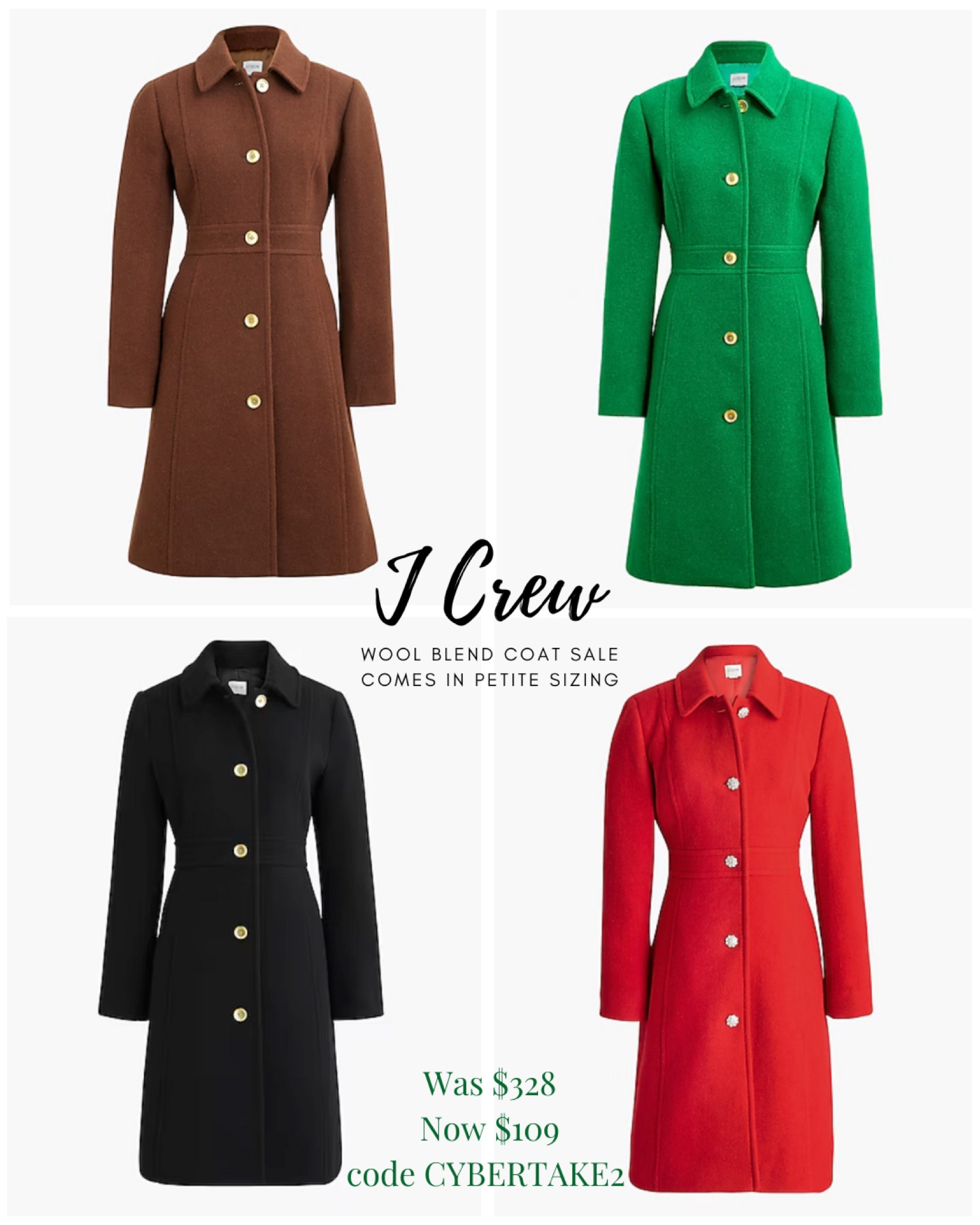 You can never go wrong with wool coats from J.Crew. Most gorgeous and durable wool coats. Available in petite sizing
I wear size 6 or 8

#LTKSaleAlert #LTKHoliday #LTKSeasonal