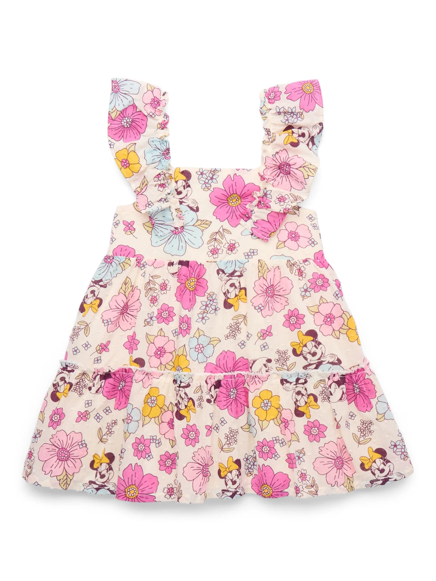 Disney Baby and Toddler Girls Minnie Mouse Cotton Woven Dress, Sizes 0/3M-5T | Walmart (US)