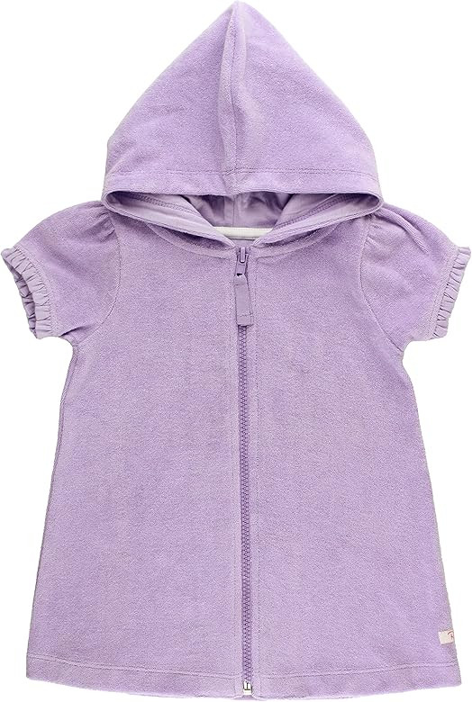 RuffleButts® Baby/Toddler Girls Terry Cloth Hoodie Swim Beach Cover Up Dress | Amazon (US)