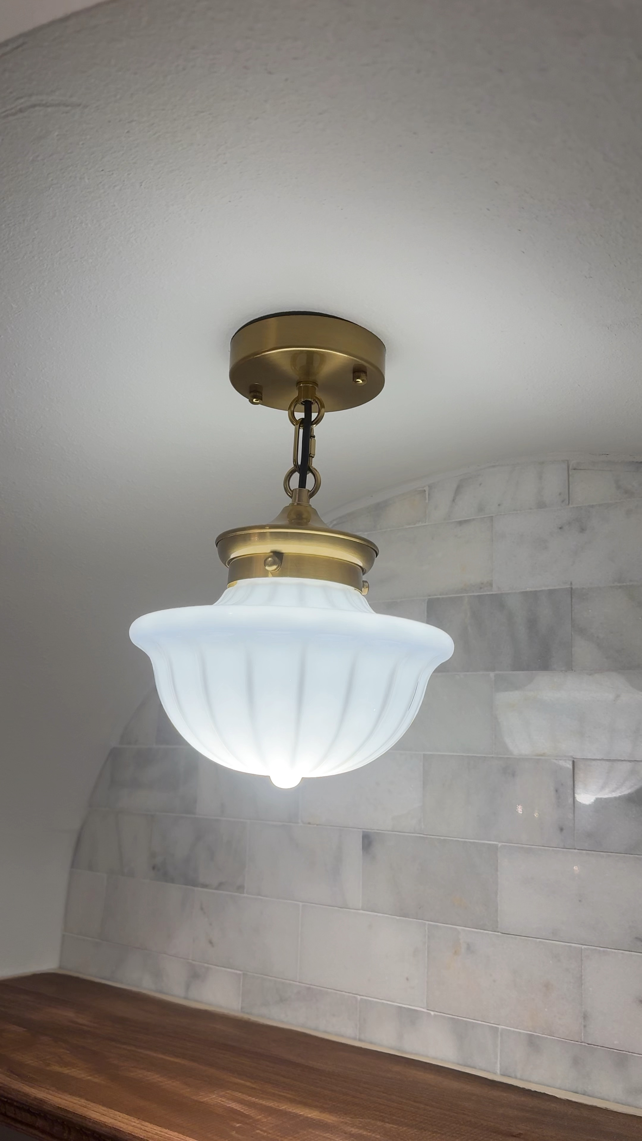 Milk glass light