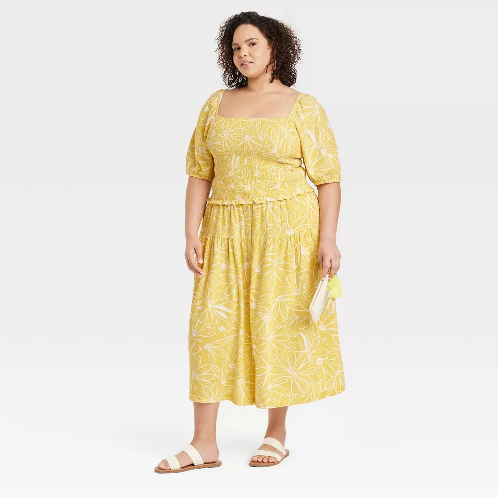 Women's Off Shoulder Puff Elbow Sleeve Blouse - Universal Thread™ | Target