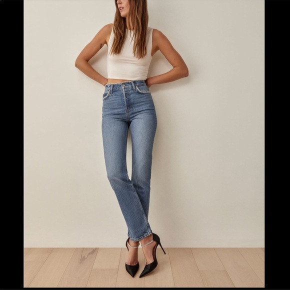 Reformation Stardust Rhinestone Straight Jeans 26 | Poshmark