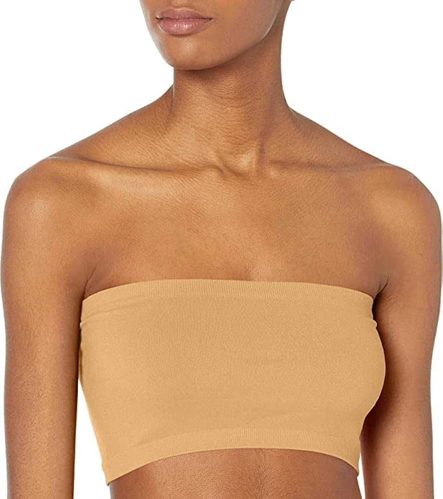 SkinnyTees Women's Solid Bandeau | Amazon (US)